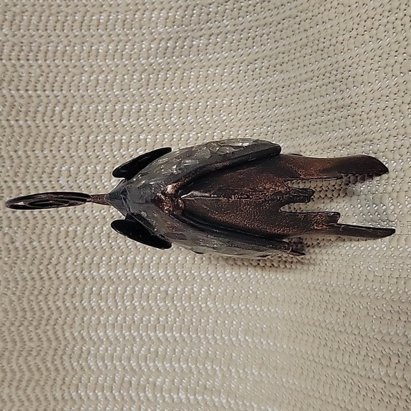 Bronze Metal Glass Inlay 5" Elephant Figure/Picture Holder, Unbranded - Picture 2 of 6